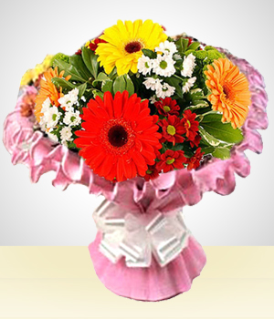 Flores :  - Bouquet Alegra