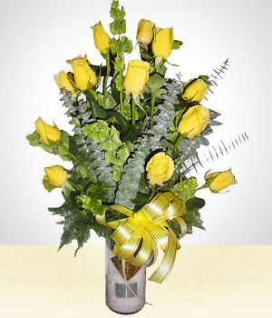 Flores :  - Arreglo de Rosas Amarillas